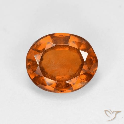 2.01ct Naturale Arancione rossastra Granato hessonite, Ovale, VS