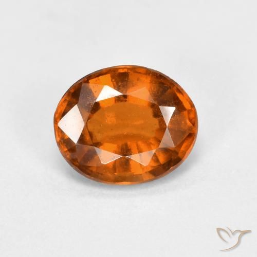 1.48ct Naturale Arancio medio-scuro Granato hessonite, Ovale, VS