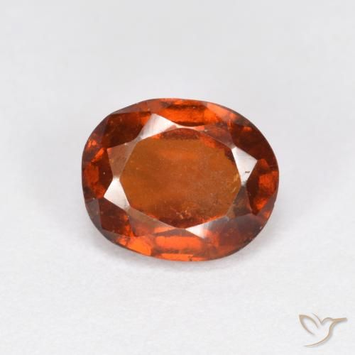 1.43ct Naturale Arancione scuro Granato hessonite, Ovale, VS-SI