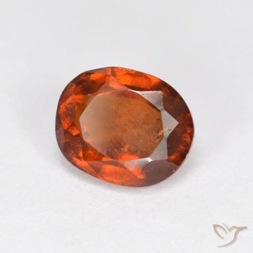 Granato hessonite Arancione scuro naturale da 1.43 ct, Ovale, VS-SI
