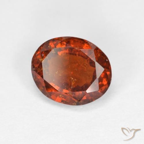 Granato hessonite Arancione scuro naturale da 1.58 ct, Ovale, VS-SI