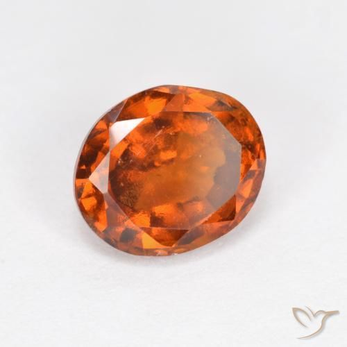 Granato hessonite Arancione rossastra naturale da 1.70 ct, Ovale, VS-SI