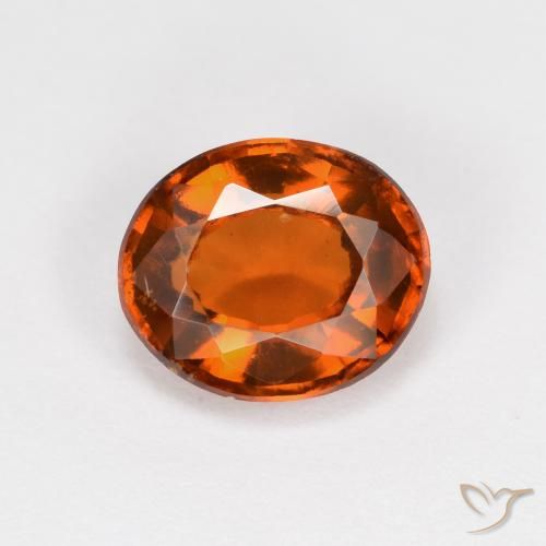 1.62ct Naturale Arancione scuro Granato hessonite, Ovale, VS