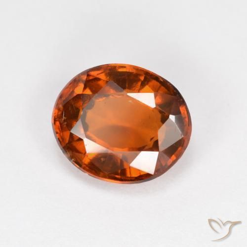 Granato hessonite Arancione scuro naturale da 1.62 ct, Ovale, VS