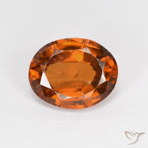 2.14ct Naturale Arancio medio-scuro Granato hessonite, Ovale, VS