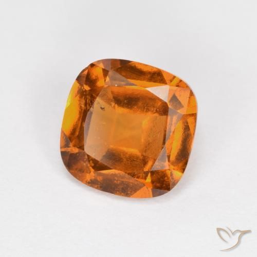 Granato hessonite Arancione scuro naturale da 1.55 ct, Cuscino, VS