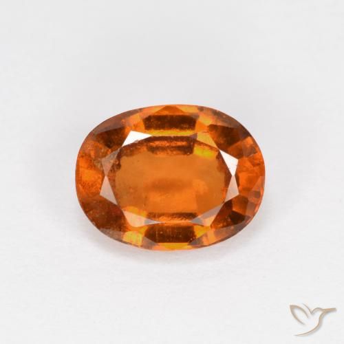 1.66ct Naturale Arancio medio-scuro Granato hessonite, Ovale, VS