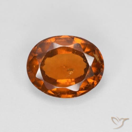 2.25ct Naturale Arancio medio-scuro Granato hessonite, Ovale, VS-SI