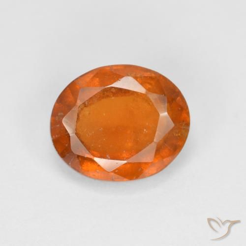 2.22ct Naturale Arancione scuro Granato hessonite, Ovale, VS-SI