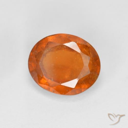 Granato hessonite Arancione scuro naturale da 2.22 ct, Ovale, VS-SI