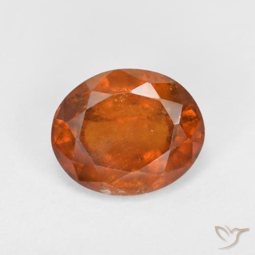 2.54ct Naturale Arancione rossastra Granato hessonite, Ovale, VS-SI