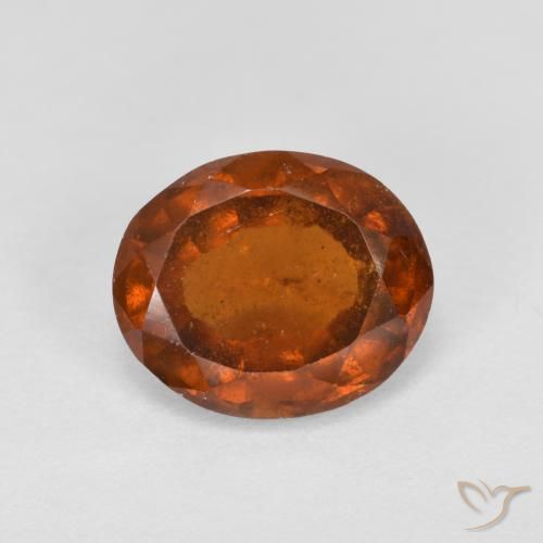 2.19ct Naturale Arancione Ambra Granato hessonite, Ovale, VS-SI