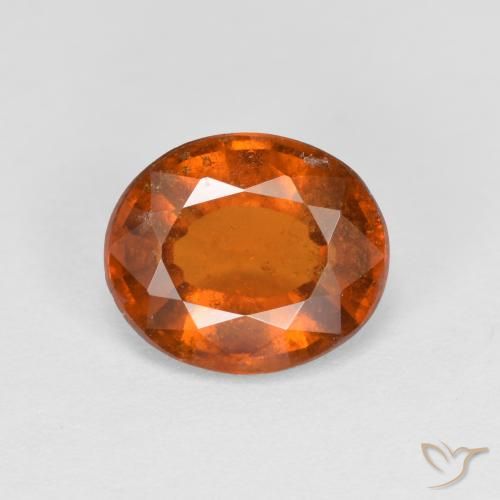 1.93ct Naturale Arancione Ambra Granato hessonite, Ovale, VS-SI
