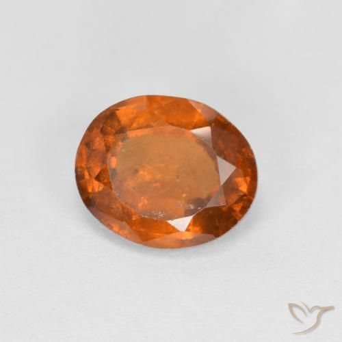 Granato hessonite Arancione scuro naturale da 1.66 ct, Ovale, VS-SI