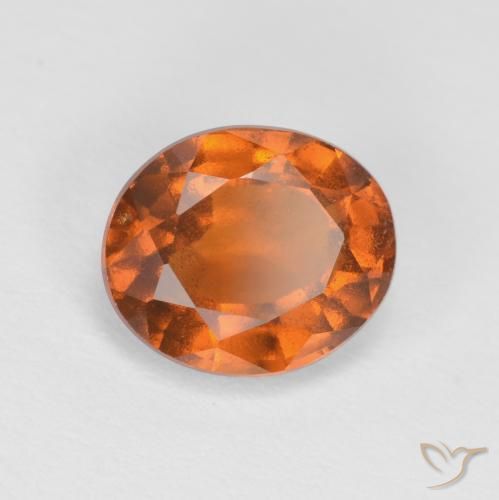 Granato hessonite Arancione scuro naturale da 1.82 ct, Ovale, VS
