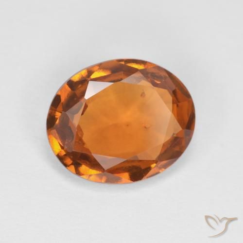 Granato hessonite Arancio giallastro naturale da 2.08 ct, Ovale, VS