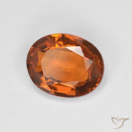 Granato hessonite Arancione rossastra naturale da 1.89 ct, Ovale, VS