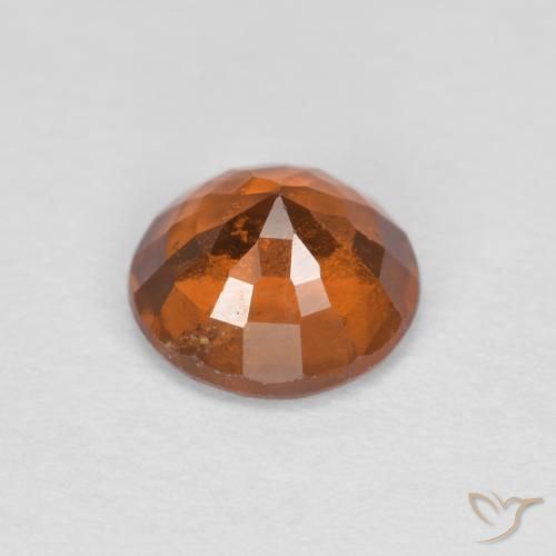 Granato hessonite Arancio medio-scuro naturale da 0.95 ct, Rotondo, VS