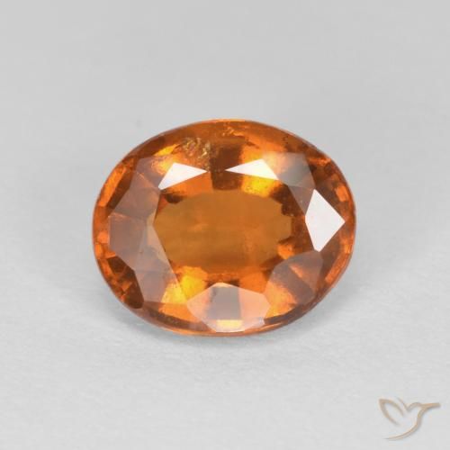 1.56ct Naturale Arancio giallastro Granato hessonite, Ovale, VS