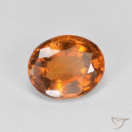 Granato hessonite Arancio giallastro naturale da 1.56 ct, Ovale, VS