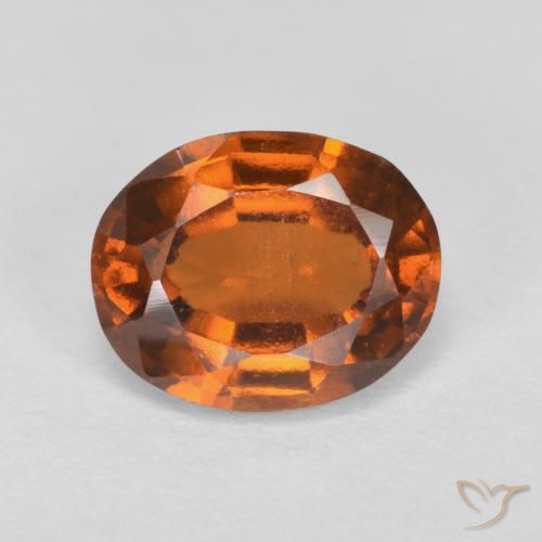 Granato hessonite Arancione scuro naturale da 2.06 ct, Ovale, VS