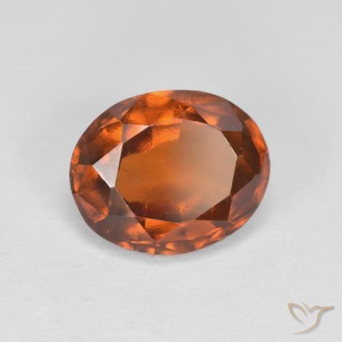1.57ct Naturale Arancione Ambra Granato hessonite, Ovale, VS