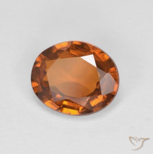 Granato hessonite Arancio Medio naturale da 1.42 ct, Ovale, VS