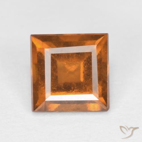 1.42ct Naturale Arancio giallastro Granato hessonite, Quadrato, VS