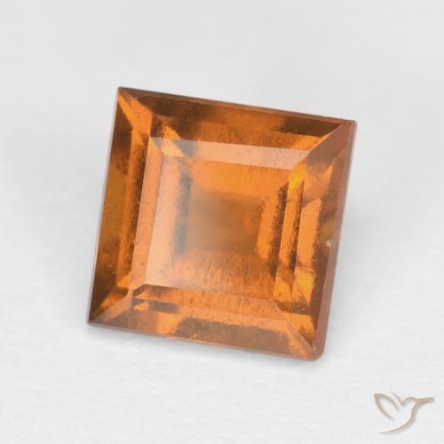 Granato hessonite Arancio giallastro naturale da 1.42 ct, Quadrato, VS