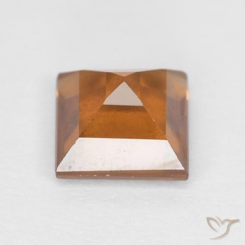 Granato hessonite Arancio giallastro naturale da 1.42 ct, Quadrato, VS