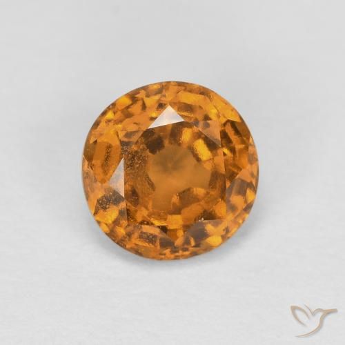 0.97ct Naturale Arancio Medio Granato hessonite, Rotondo, VS