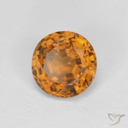 Granato hessonite Arancio Medio naturale da 0.97 ct, Rotondo, VS
