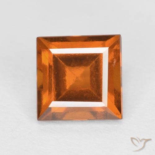 1.47ct Naturale Arancione scuro Granato hessonite, Quadrato, VS