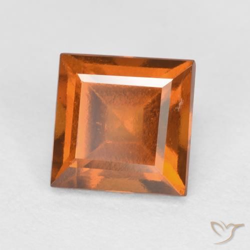 Granato hessonite Arancione scuro naturale da 1.47 ct, Quadrato, VS