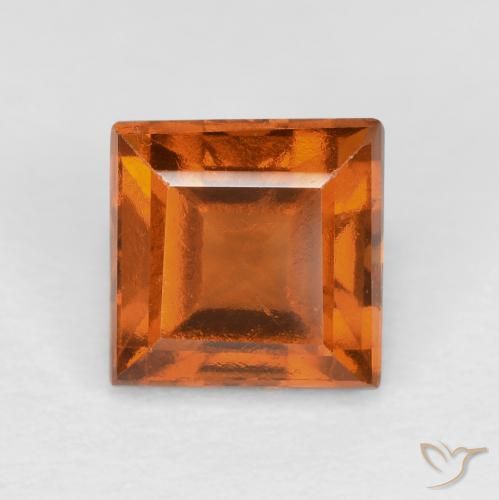 1.49ct Naturale Arancio giallastro Granato hessonite, Quadrato, VS