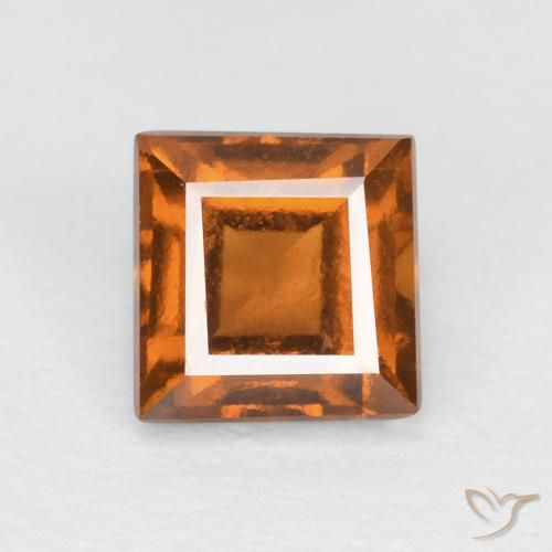 0.86ct Naturale Arancio Medio Granato hessonite, Quadrato, VS