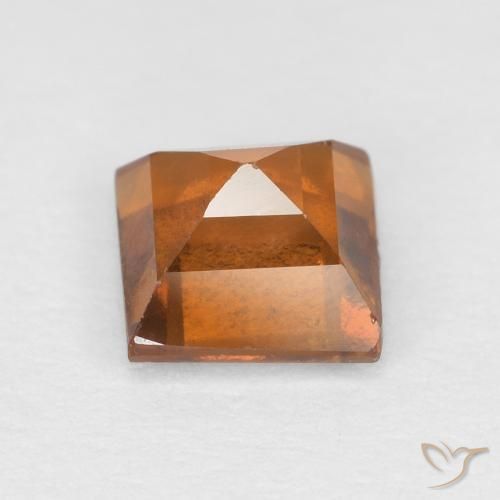 Granato hessonite Arancio Medio naturale da 0.86 ct, Quadrato, VS
