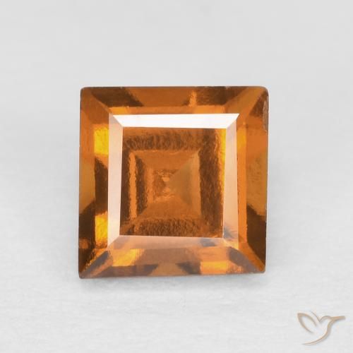 0.94ct Naturale Arancio giallastro Granato hessonite, Quadrato, VS