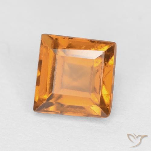 Granato hessonite Marrone arancio naturale da 0.91 ct, Quadrato, VS