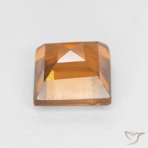 Granato hessonite Marrone arancio naturale da 0.91 ct, Quadrato, VS