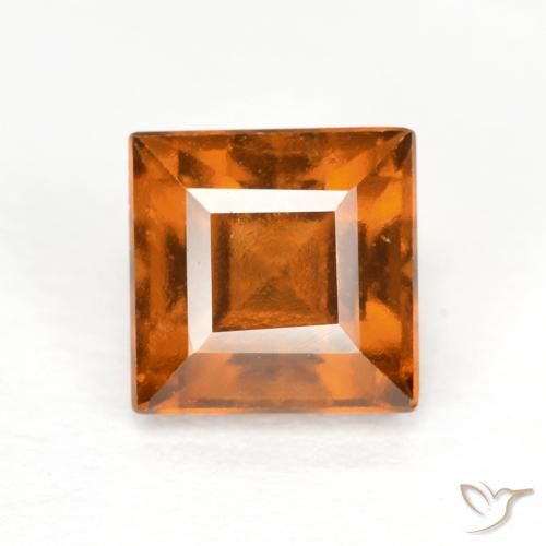 1.57ct Naturale Arancione scuro Granato hessonite, Quadrato, VS