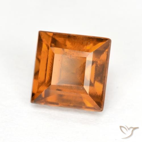 Granato hessonite Arancione scuro naturale da 1.57 ct, Quadrato, VS