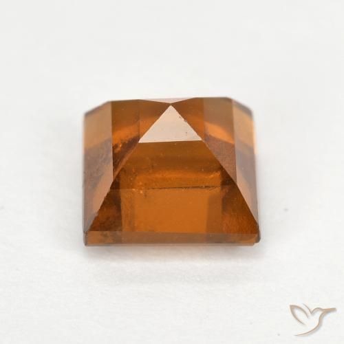 Granato hessonite Arancione scuro naturale da 1.57 ct, Quadrato, VS