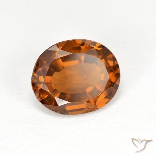 Granato hessonite Arancio Medio naturale da 1.77 ct, Ovale, VS
