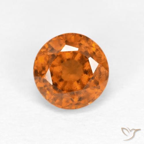 1.05ct Naturale Arancio Medio Granato hessonite, Rotondo, VS