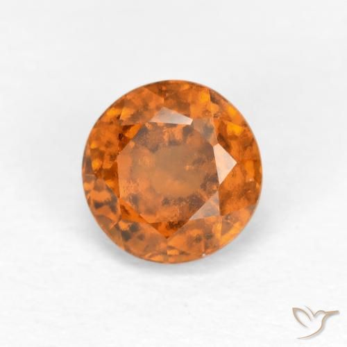 Granato hessonite Arancio Medio naturale da 1.05 ct, Rotondo, VS