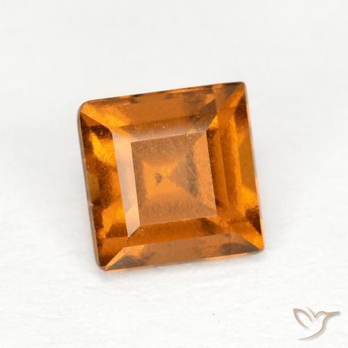 Granato hessonite Marrone arancio naturale da 0.88 ct, Quadrato, VS