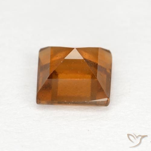 Granato hessonite Marrone arancio naturale da 0.88 ct, Quadrato, VS