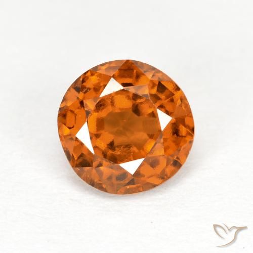 1.06ct Naturale Arancio medio-scuro Granato hessonite, Rotondo, VS