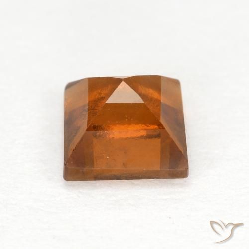 Granato hessonite Arancione scuro naturale da 0.90 ct, Quadrato, VS